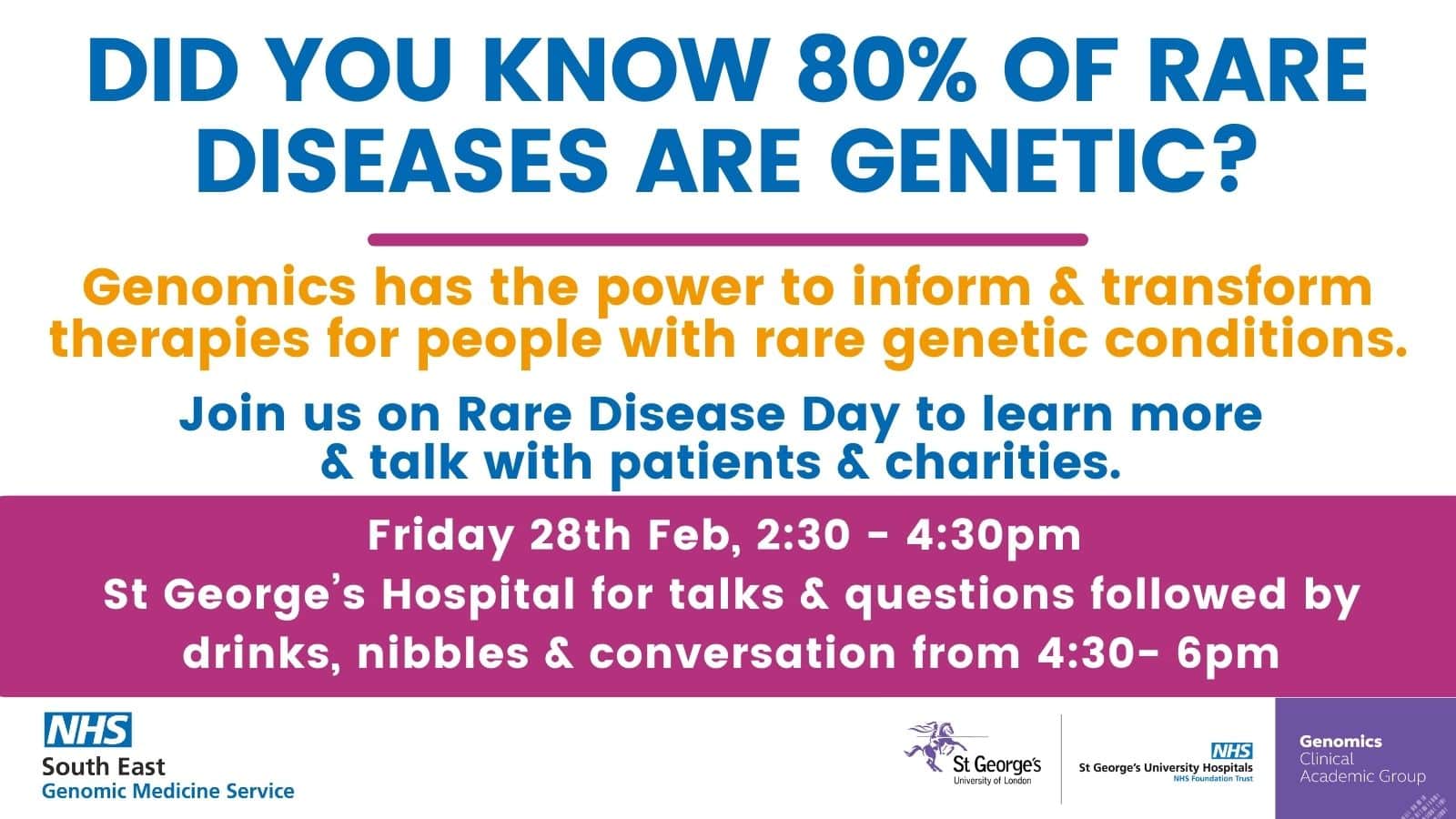Join us to mark Rare Disease Day on February 28th